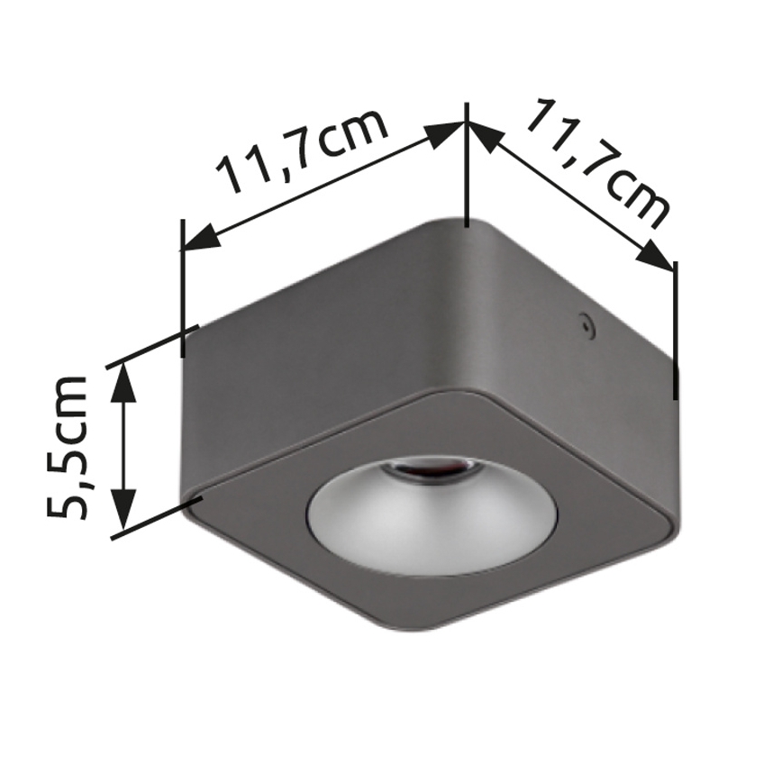 Plafonieră LED Globo LED/6,5W/230V 11,7x11,7 cm