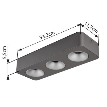 Plafonieră LED Globo LED/14W/230V 11,7x33,2 cm