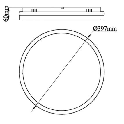 Plafonieră LED Globo LED/40W/230V 3000/4000/6000K d. 39,7 cm