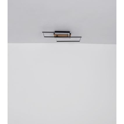 Plafonieră LED Globo LED/40W/230V 62x27 cm crom mat/negru