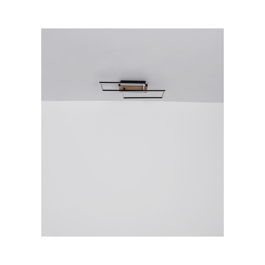 Plafonieră LED Globo LED/40W/230V 62x27 cm crom mat/negru