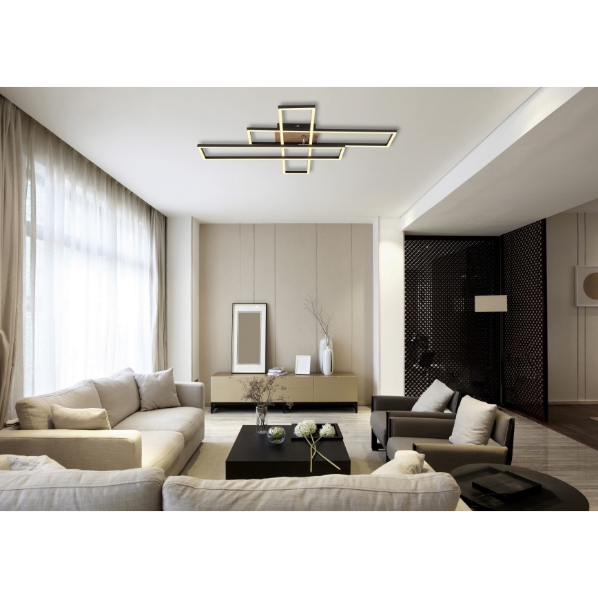 Plafonieră LED Globo LED/40W/230V 3000K 60x80 cm negru