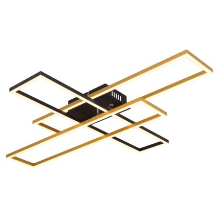 Plafonieră LED Globo LED/40W/230V 3000K 60x80 cm negru/auriu