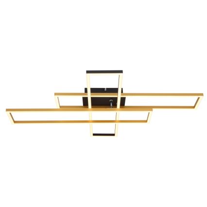 Plafonieră LED Globo LED/40W/230V 3000K 60x80 cm negru/auriu