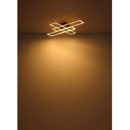 Plafonieră LED Globo LED/40W/230V 3000K 60x80 cm negru/auriu