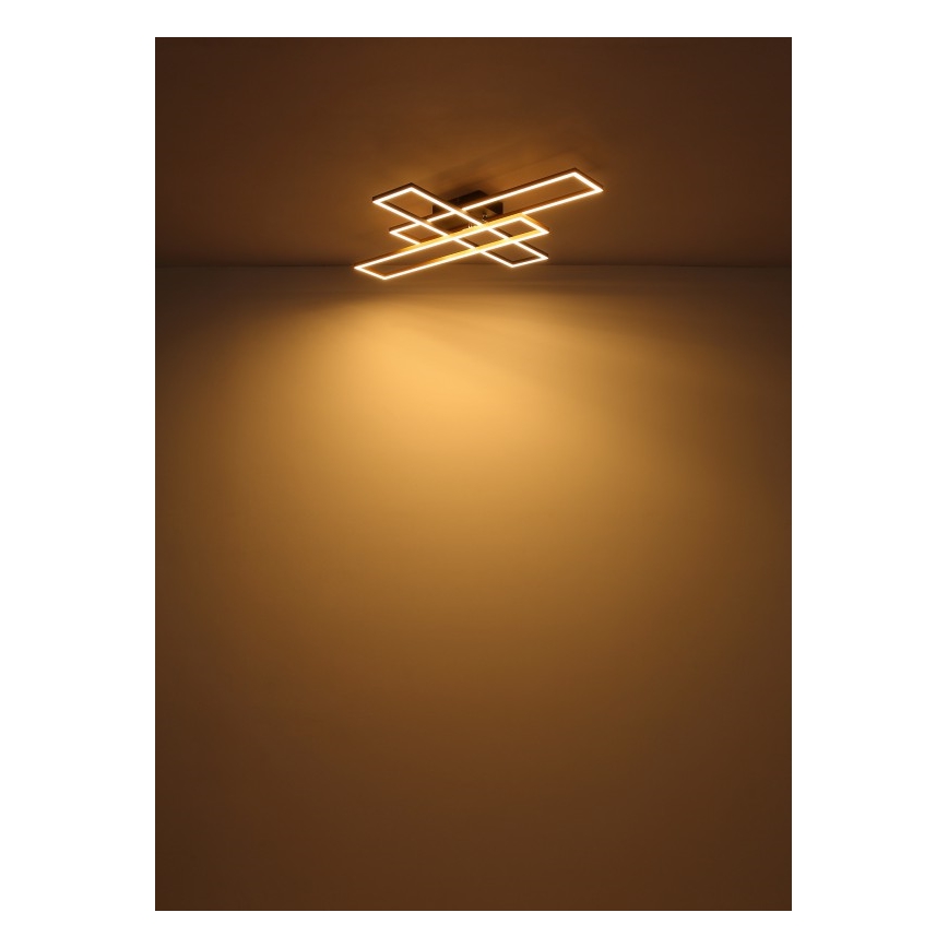 Plafonieră LED Globo LED/40W/230V 3000K 60x80 cm negru/auriu
