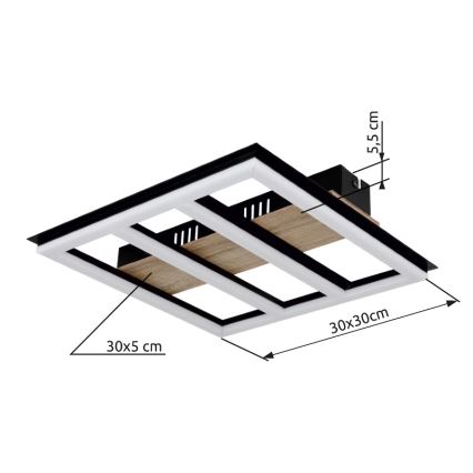 Plafonieră LED Globo LED/18W/230V 3000K 30x30 cm