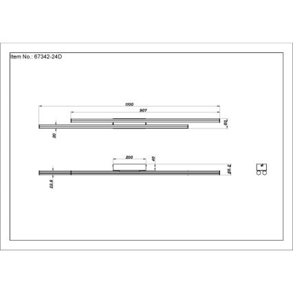 Plafonieră LED Globo LED/24W/230V 3000K negru