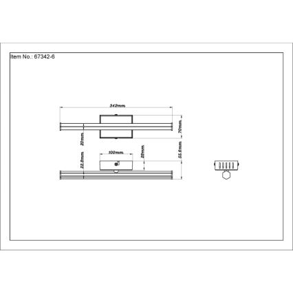 Plafonieră LED Globo LED/6W/230V 3000K negru