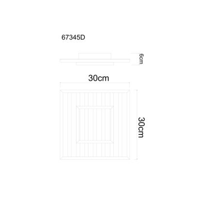 Plafonieră LED Globo LED/18W/230V 3000K 30x30 cm