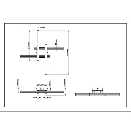 Plafonieră LED Globo LED/24W/230V 4000K crom mat