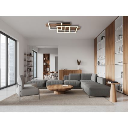 Plafonieră LED Globo LED/24W/230V 3000K 33x58 cm maro/negru