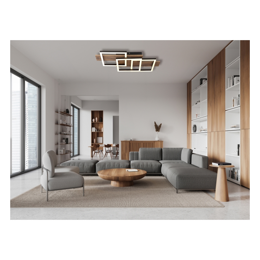 Plafonieră LED Globo LED/24W/230V 3000K 33x58 cm maro/negru