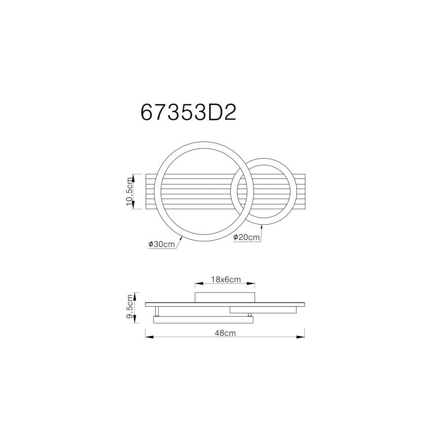 Plafonieră LED Globo LED/18W/230V 3000K 30x48 cm