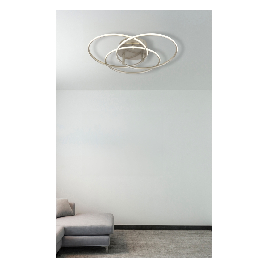 Plafonieră LED Globo LED/40W/230V 4000K d. 45,6 cm crom mat