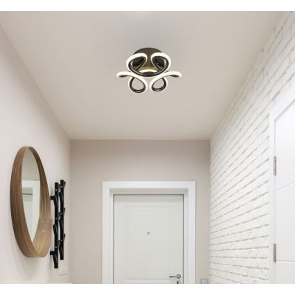 Plafonieră LED Globo LED/24W/230V 2700/4000/6000K d. 26 cm negru