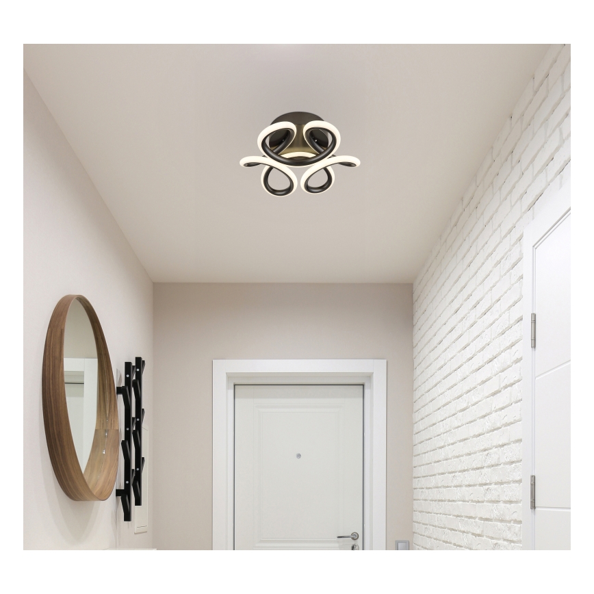 Plafonieră LED Globo LED/24W/230V 2700/4000/6000K d. 26 cm negru