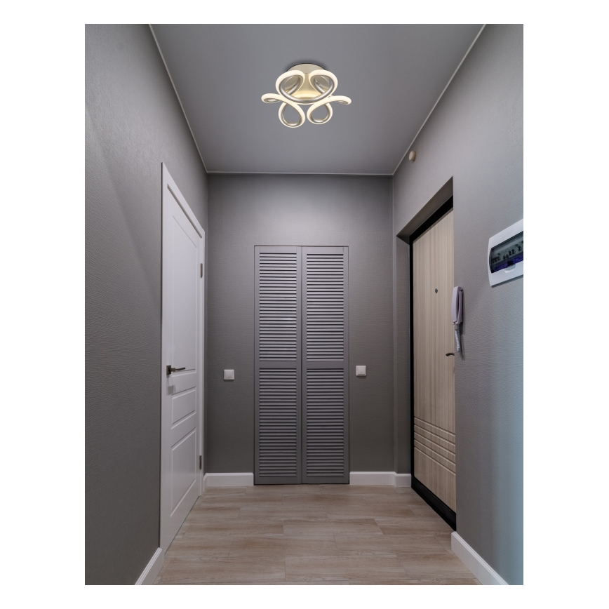 Plafonieră LED Globo LED/24W/230V 2700/4000/6000K d. 26 cm crom mat