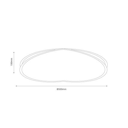 Plafonieră LED HALO, 38W, 230V, Ø 50 cm, negru