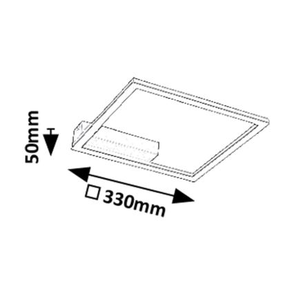 Rabalux - Plafonieră LED 24W/230V 3000K 33x33 cm