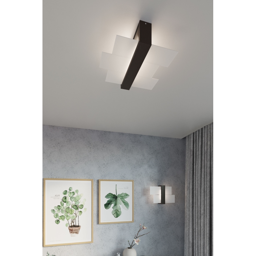 Brilagi - Plafonieră LED HERA, 2xE27/7,5W/230V, 43x43 cm, wenge