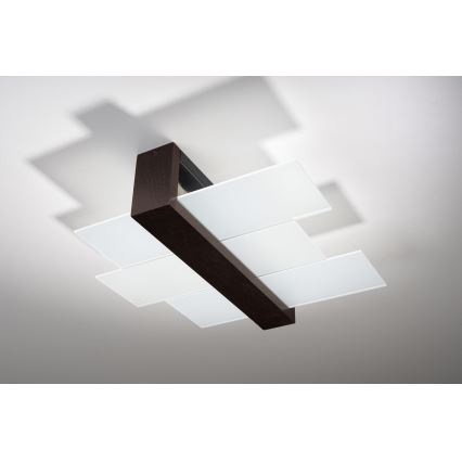Brilagi - Plafonieră LED HERA, 2xE27/7,5W/230V, 43x43 cm, wenge