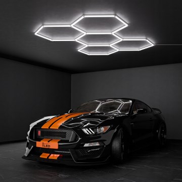 Plafonieră LED HEXAGON 240W, 85-265V, 6500K, 298x209 cm, CRI 90, IP44, alb