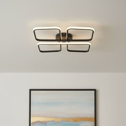Plafonieră LED HIDALGO, 40W, 230V, neagră