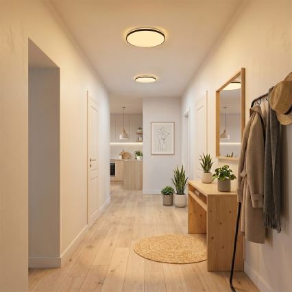 Plafonieră LED HUGO, 12/18/24W, 230V, 3000/4000/6500K, Ø 30 cm, IP54, negru