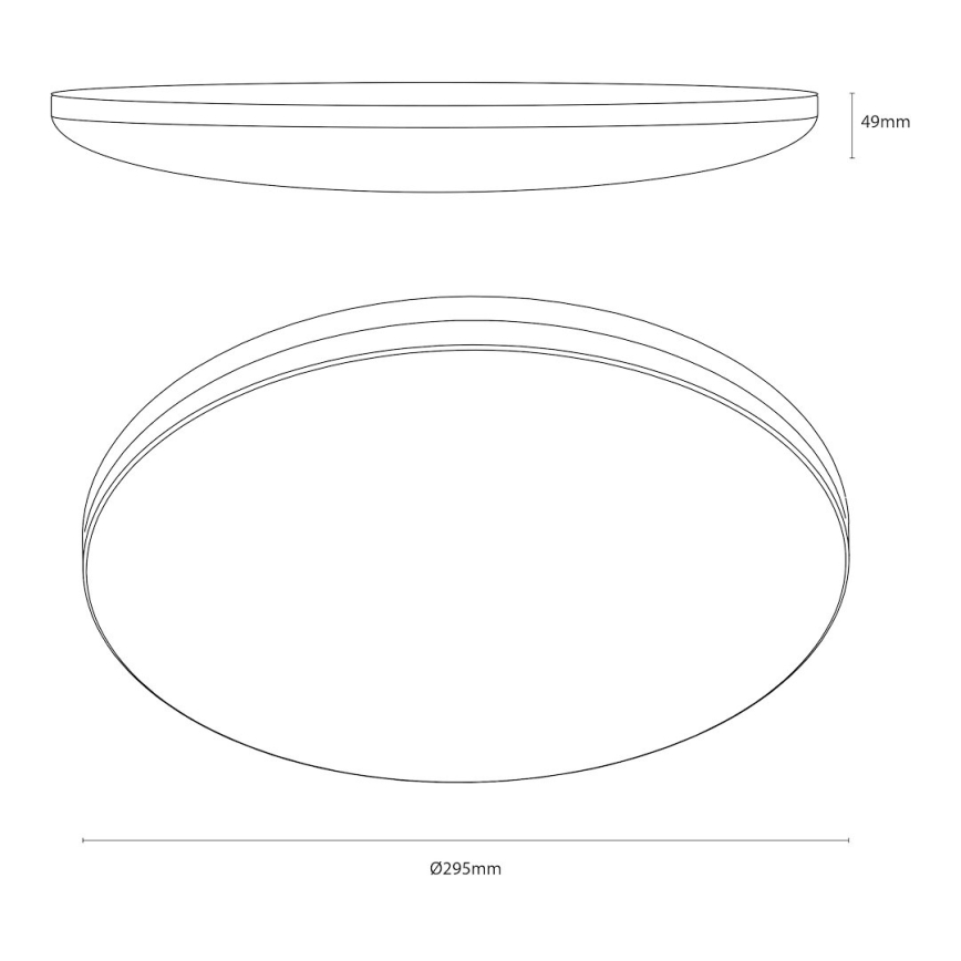 Plafonieră LED HUGO, 12/18/24W, 230V, 3000/4000/6500K, Ø 30 cm, IP54, negru