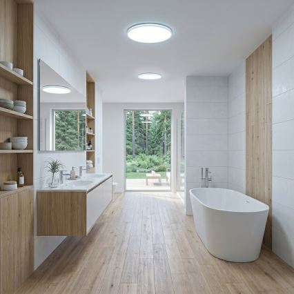 Plafonieră LED HUGO, 16/24/32 W, 230 V, 3000/4000/6500 K, diametru 37 cm, IP54, albă