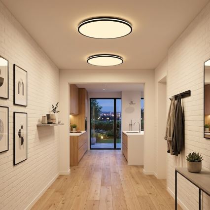 Plafonieră LED HUGO 21/32/42W/230V 3000/4000/6500K diam. 45 cm IP54 neagră