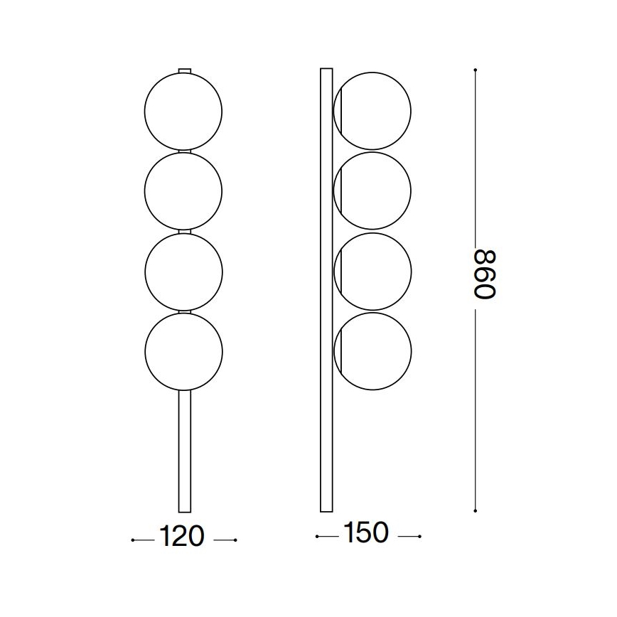 Plafonieră LED Ideal Lux BINOMIO 4xG9/3W/230V alb