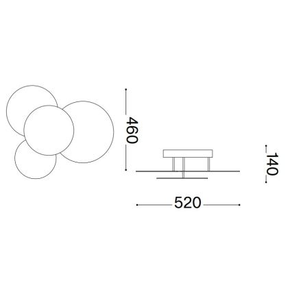 Plafonieră LED Ideal Lux CLOUD LED/33W/230V CRI 90 alb