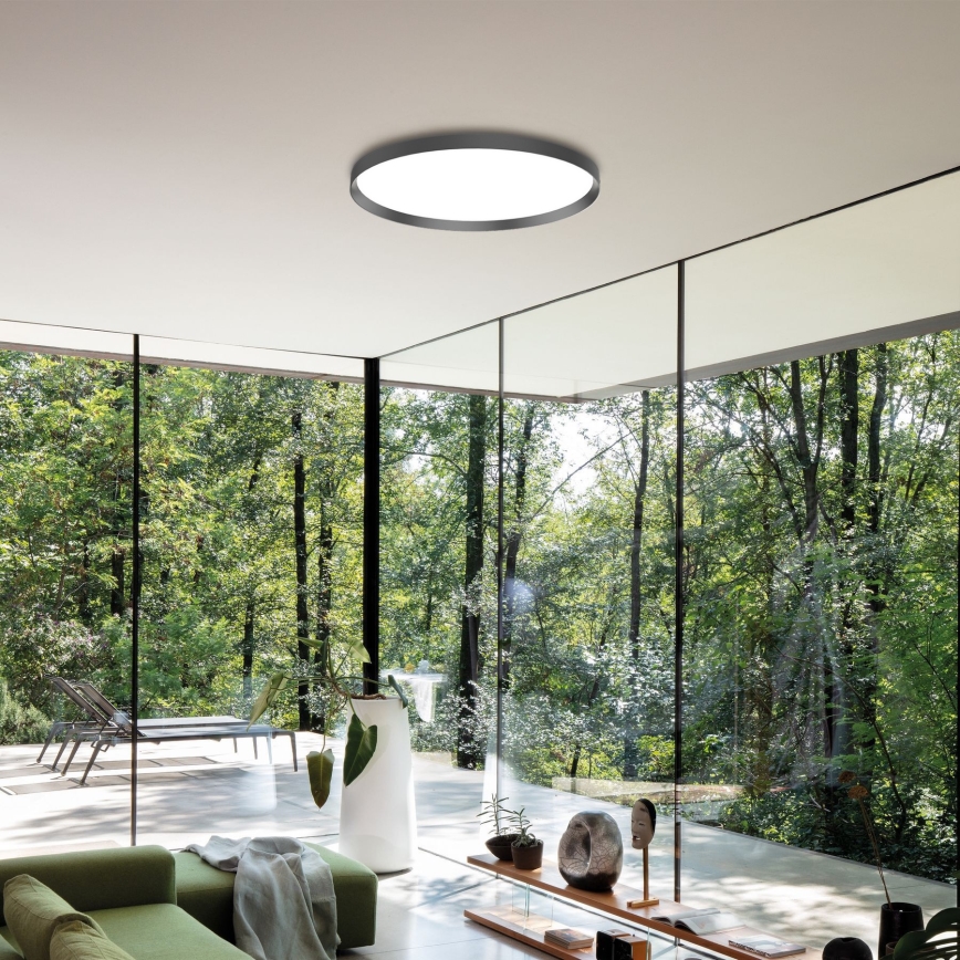 Plafonieră LED Ideal Lux FLY LED/26W/230V 2700K d. 45 cm CRI90 IP40 negru