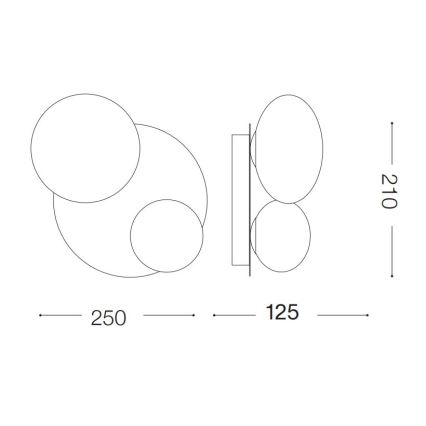 Plafonieră LED Ideal Lux NINFEA 2xG9/3W/230V auriu