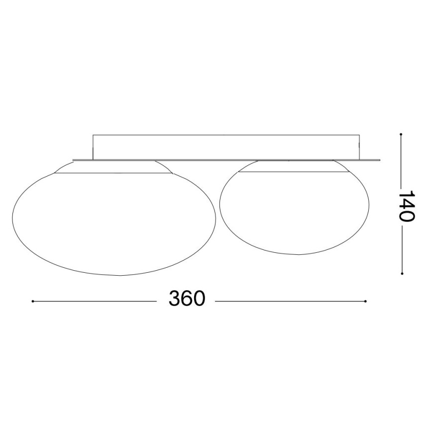 Plafonieră LED Ideal Lux NINFEA 2xGX53/9W/230V alb