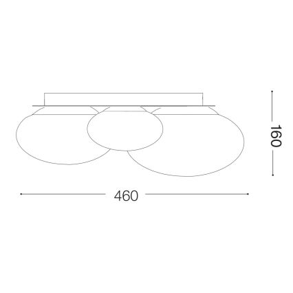 Plafonieră LED Ideal Lux NINFEA 3xLED/9W/230V alb