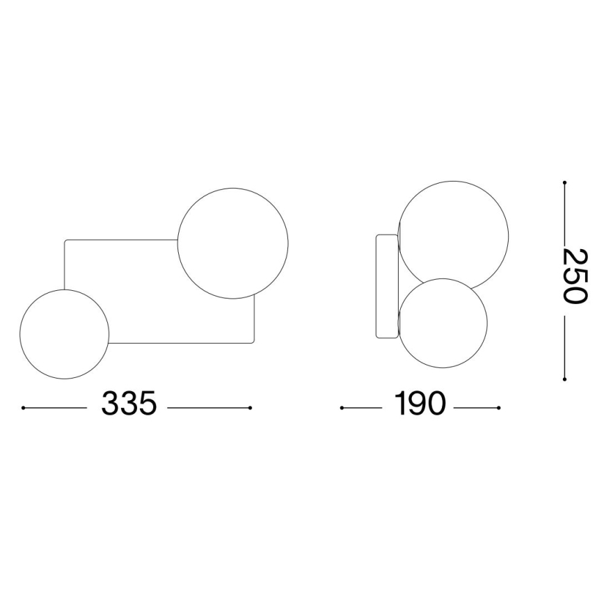 Plafonieră LED Ideal Lux PENTA 2xG9/3W/230V auriu