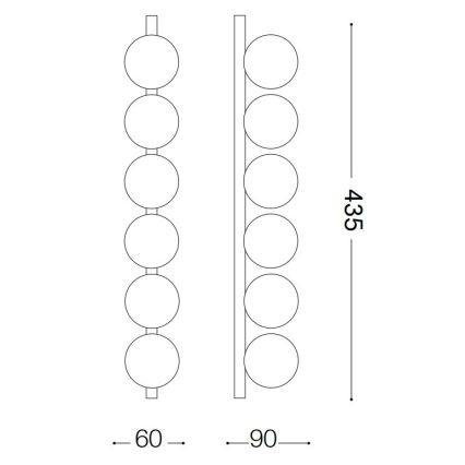 Plafonieră LED PING Ideal Lux PONG 6xLED/3W/230V CRI 90 negru