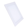 Plafonieră LED încastrată 18W 230V 3000/4000/6000K 22,5x22,5 cm, albă