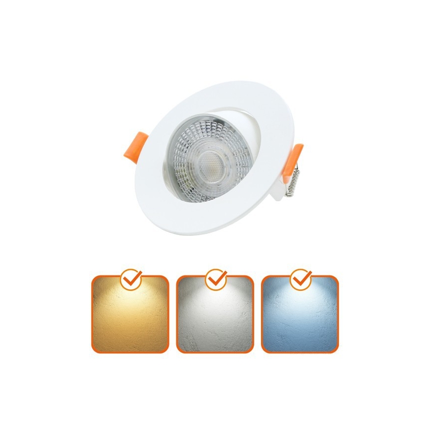 Plafonieră LED încastrată BRINO, 3/5/7W, 230V, 3000/4000/6500K, alb
