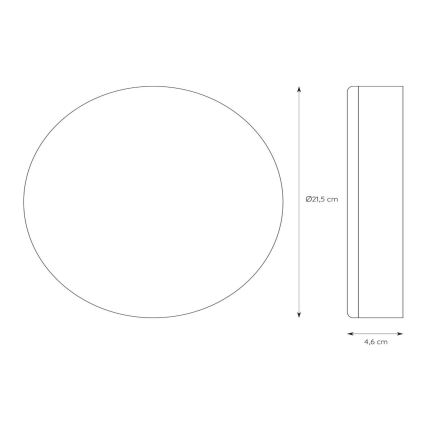 Plafonieră LED încastrată pentru baie dimabilă 2 în 1 CERES 30W/230V IP44 albă Lucide 28112/30/31