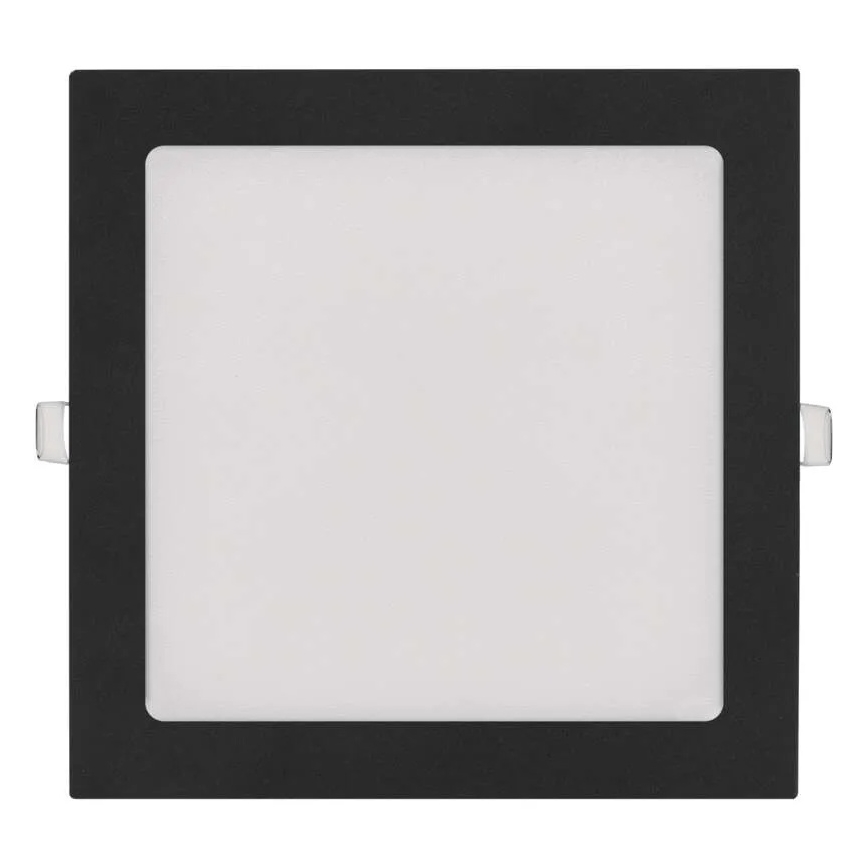 Plafonieră LED încastrată NEXXO, 18W, 230V, 3000/3500/4000K, negru, 22,5 x 22,5 cm