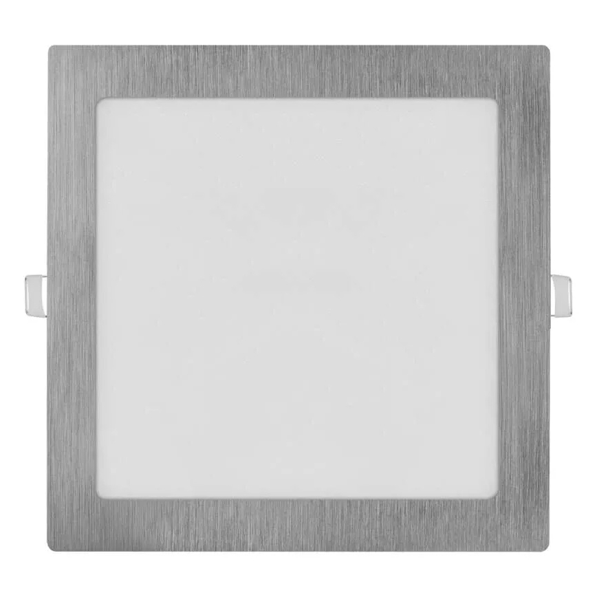 Plafonieră LED încastrată NEXXO LED/18W/230V 3000/3500/4000K, argintie, 22,5 x 22,5 cm