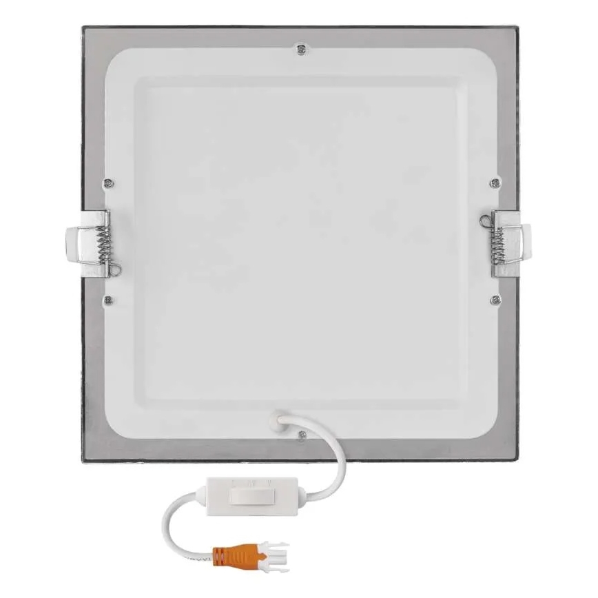 Plafonieră LED încastrată NEXXO LED/18W/230V 3000/3500/4000K, argintie, 22,5 x 22,5 cm