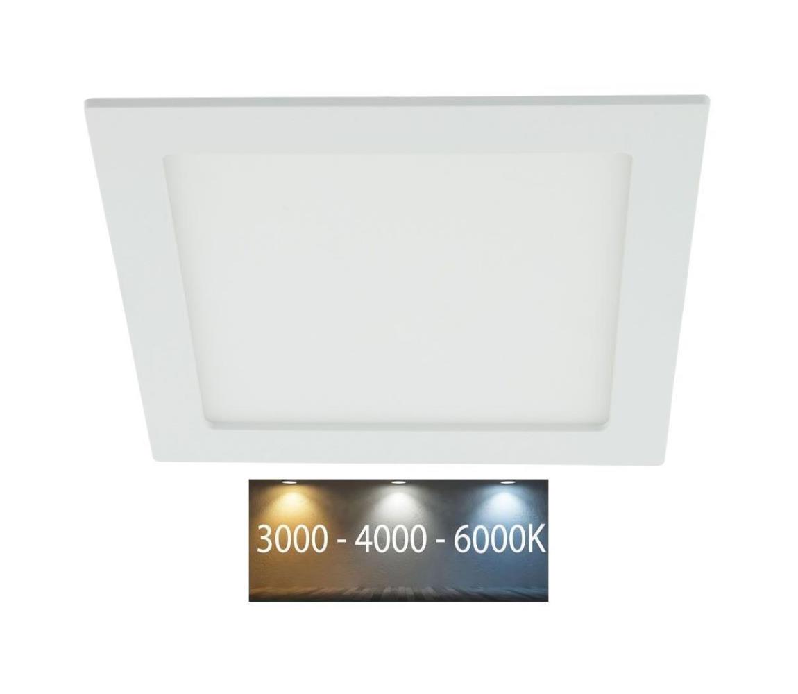 Plafonieră LED încastrată pentru baie 18W/230V cu comutator de temperatură de culoare IP44