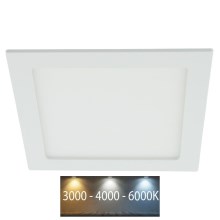 Plafonieră LED încastrată pentru baie LED/18W/230V cu comutator de temperatură de culoare IP44