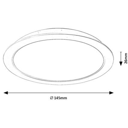 Plafonieră LED încastrată LED/12W/230V d. 14,5 cm Rabalux