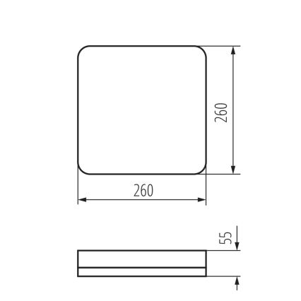 Plafonieră LED industrială IPER LED/26W/230V IK10 IP65 alb pătrat